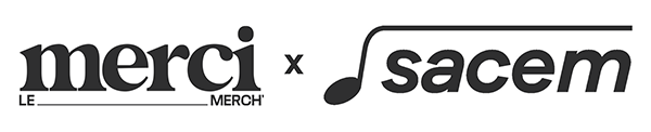 Merchandising - Générez des revenus complémentaires avec "Merci Sacem" - Logo du partenariat